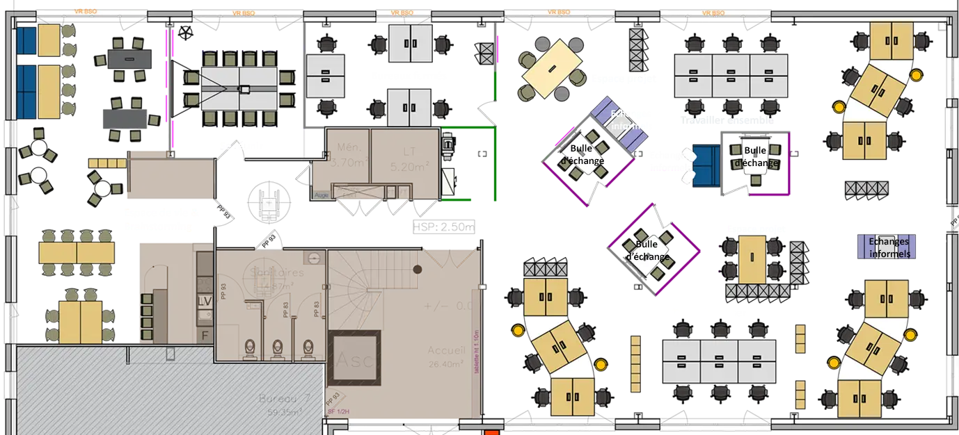 Aménagement bureau microzoning